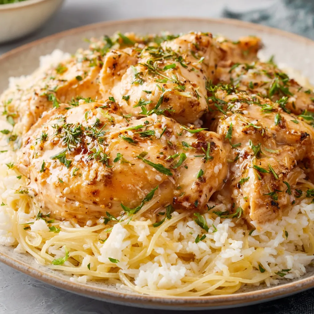 CREAMY CROCKPOT ANGEL CHICKEN