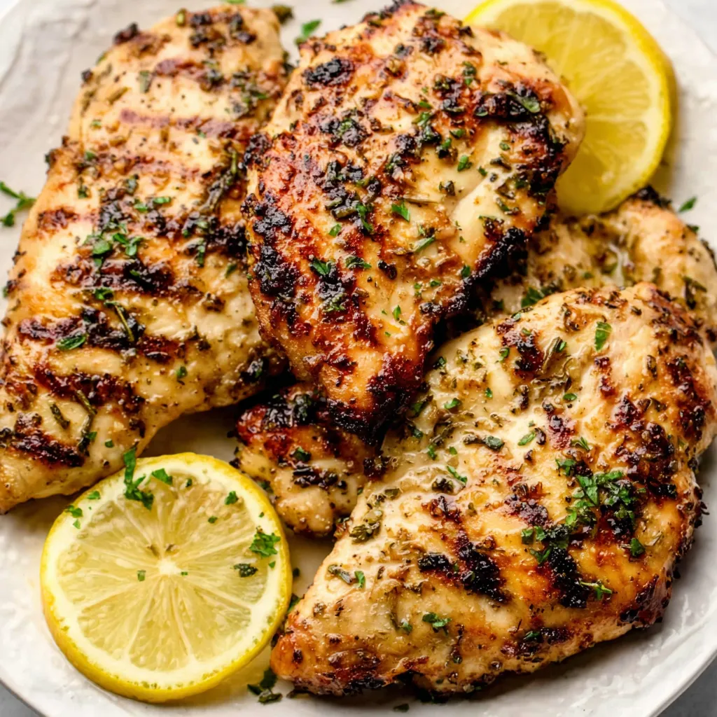 A close-up shot showcasing the vibrant colors and textures of Tantalizing Greek Chicken Marinade - The Best 30-minute Meal, highlighting its appeal as a quick and delicious dinner option.