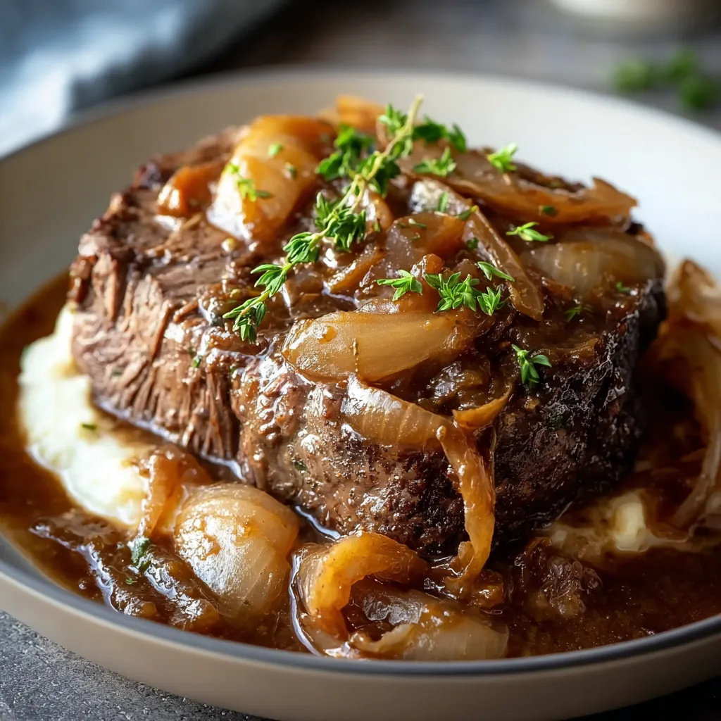 Instant Pot French Onion Pot Roast, a delicious and easy one-pot meal, is shown as the featured image.