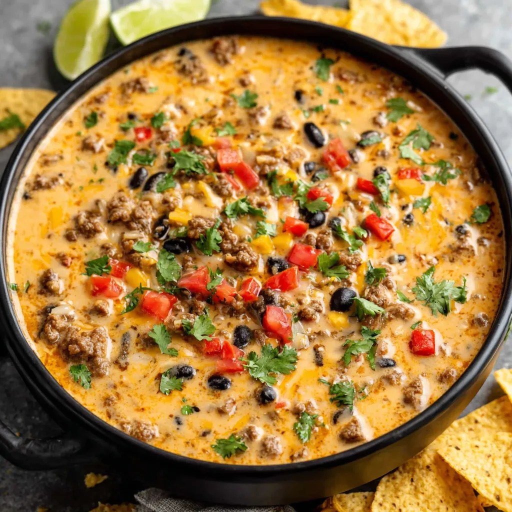 Another delicious serving of Cowboy Queso, ready to be enjoyed.