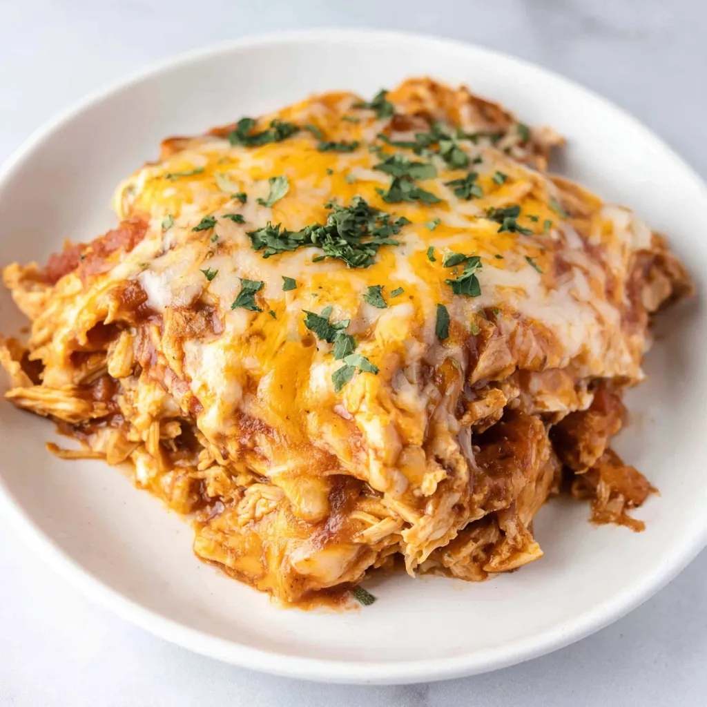A delicious Chicken Enchilada Casserole is shown as a second, enticing image within the article.