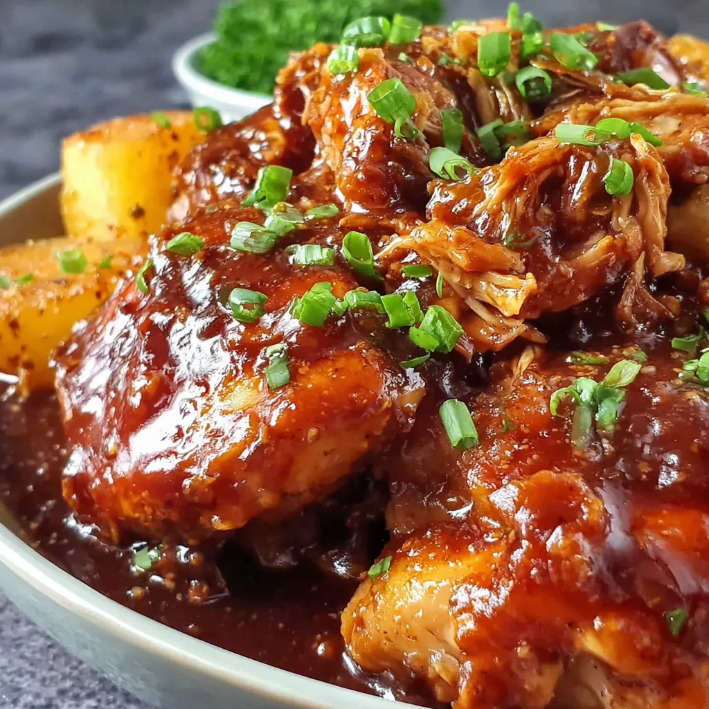 Close-up shot of juicy Pineapple BBQ Chicken, perfect for a flavorful summer meal.