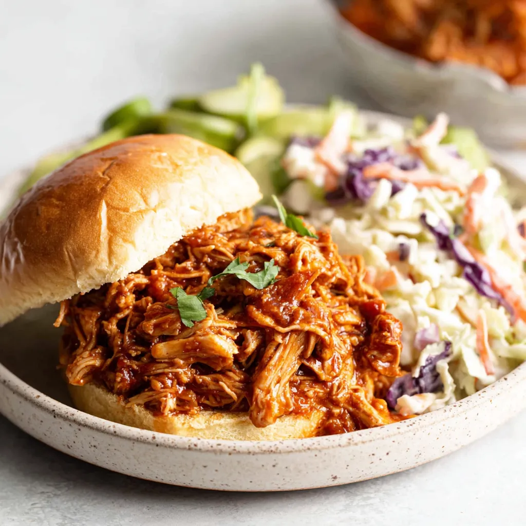 Crockpot BBQ Chicken is displayed as a delicious featured image for this recipe.