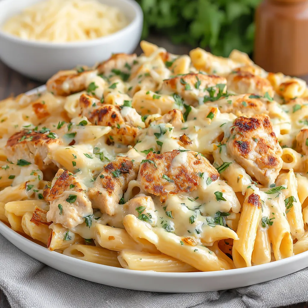 Creamy Chicken Pasta dish served as a tempting featured image for a recipe article.