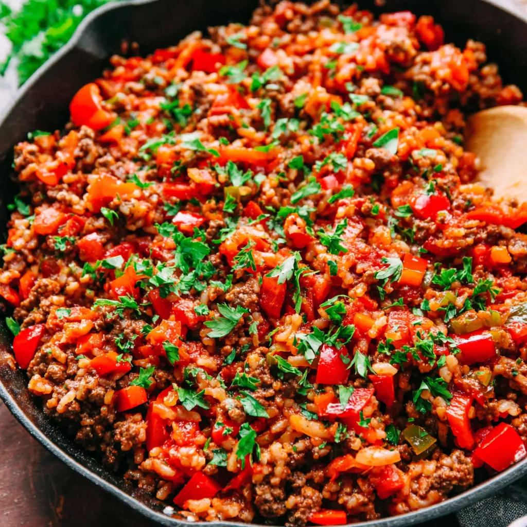 EASY UNSTUFFED PEPPER SKILLET