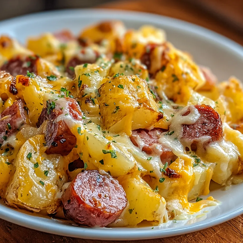 Featured image showcasing Cheesy Ranch Potatoes and Smoked Sausage, a delicious and hearty meal.
