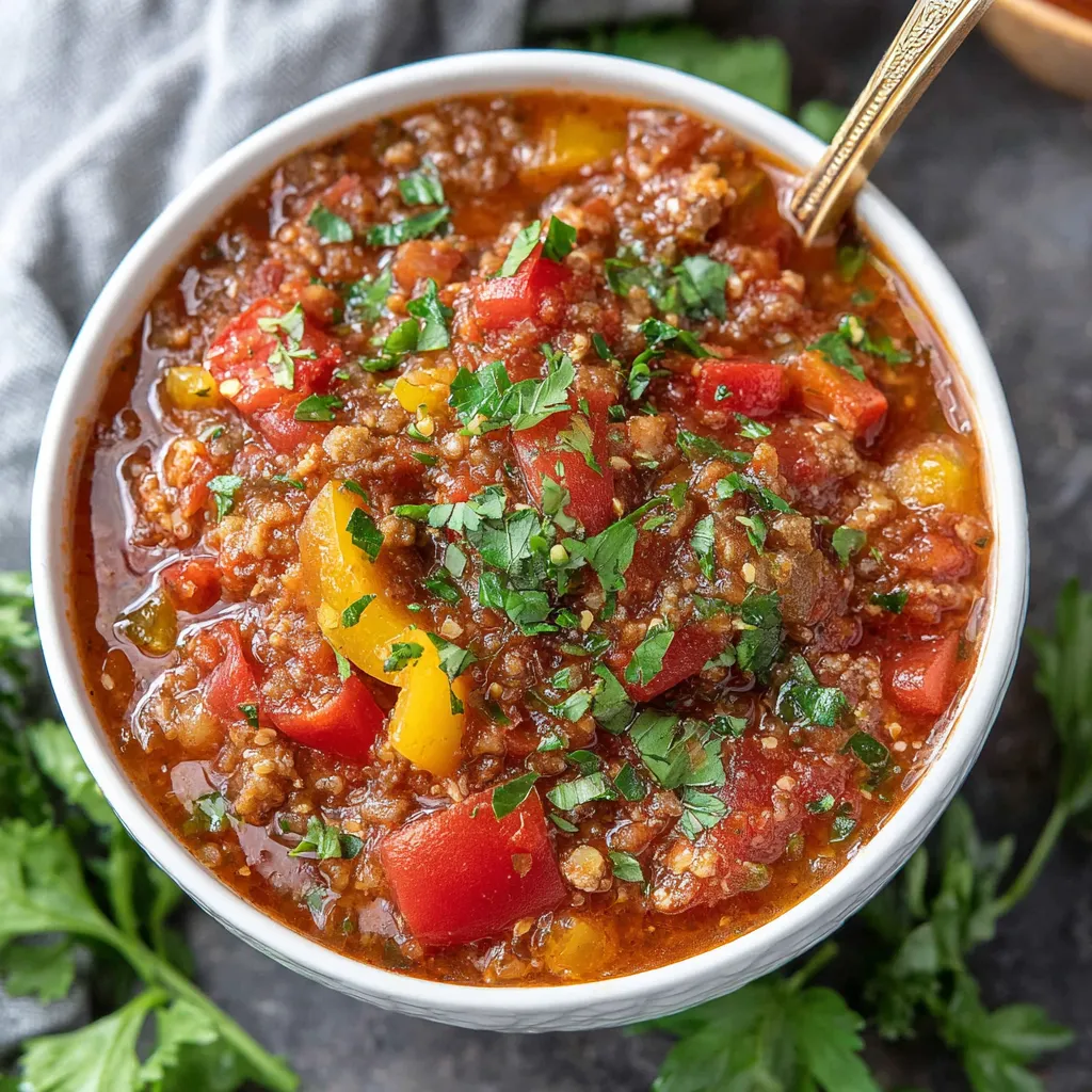 PERFECT STUFFED PEPPER SOUP