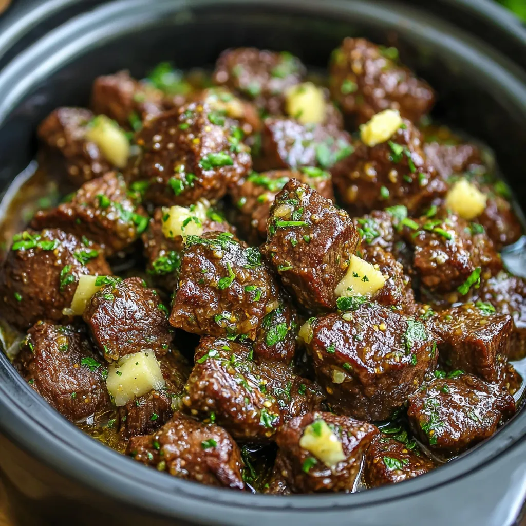 SLOW COOKER GARLIC BUTTER BEEF ULTIMATE