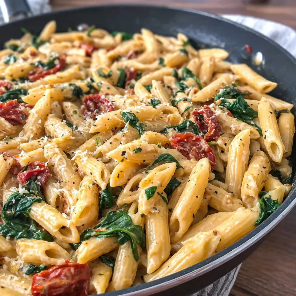 SPINACH TOMATO PASTA QUICK