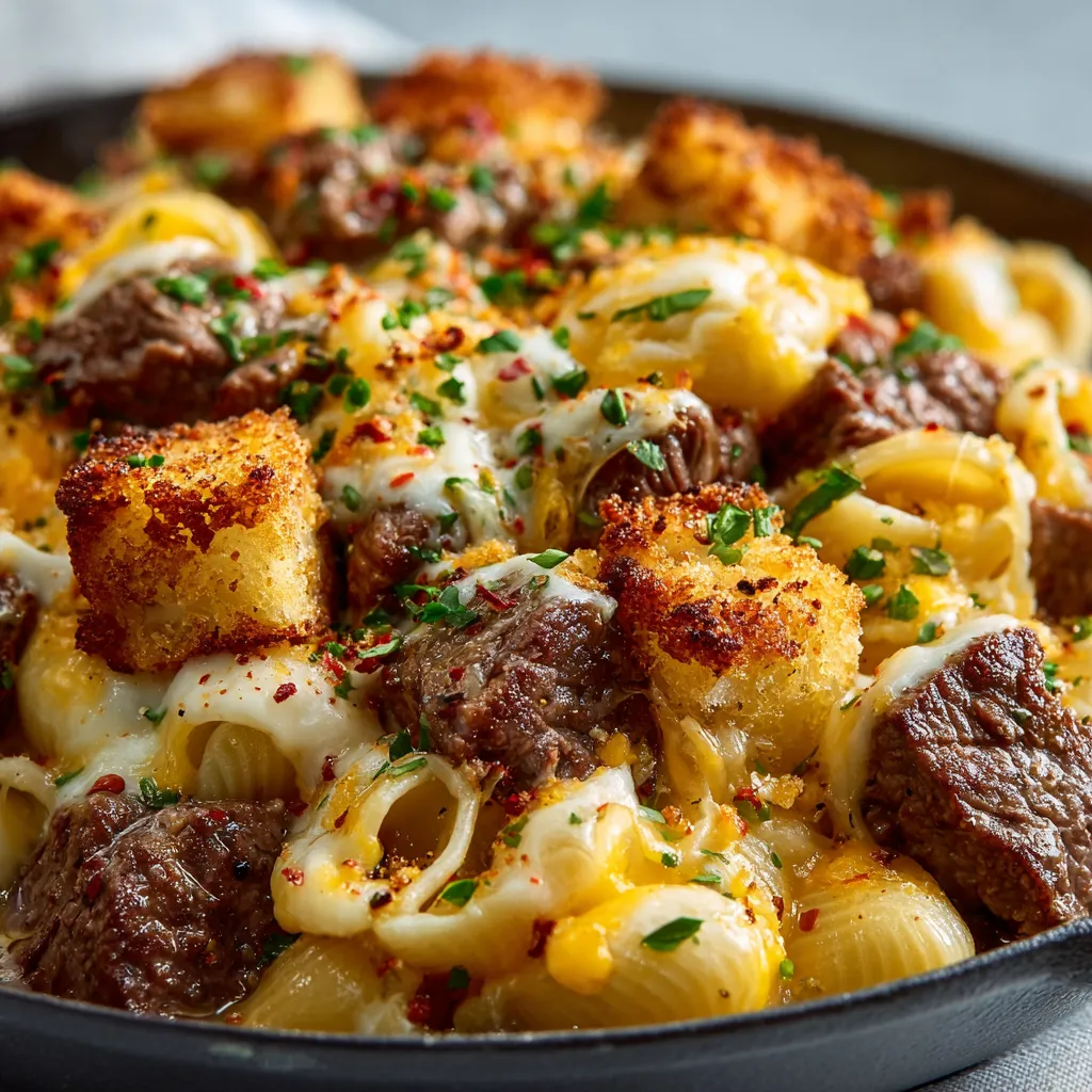 Close-up shot of perfectly seasoned and seared Cajun Steak Bites, ready to be enjoyed as a delicious appetizer or main course.