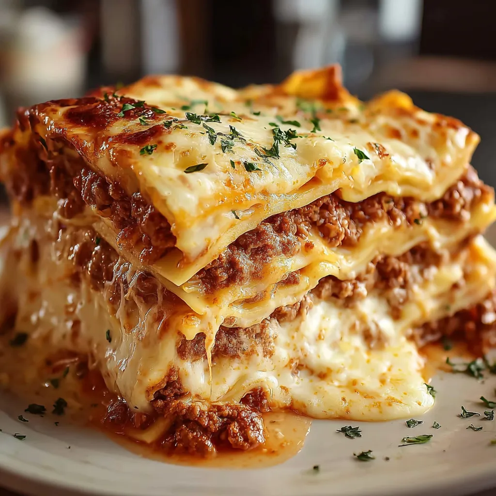 A delicious serving of Million Dollar Lasagna is presented as a second content image in the article.