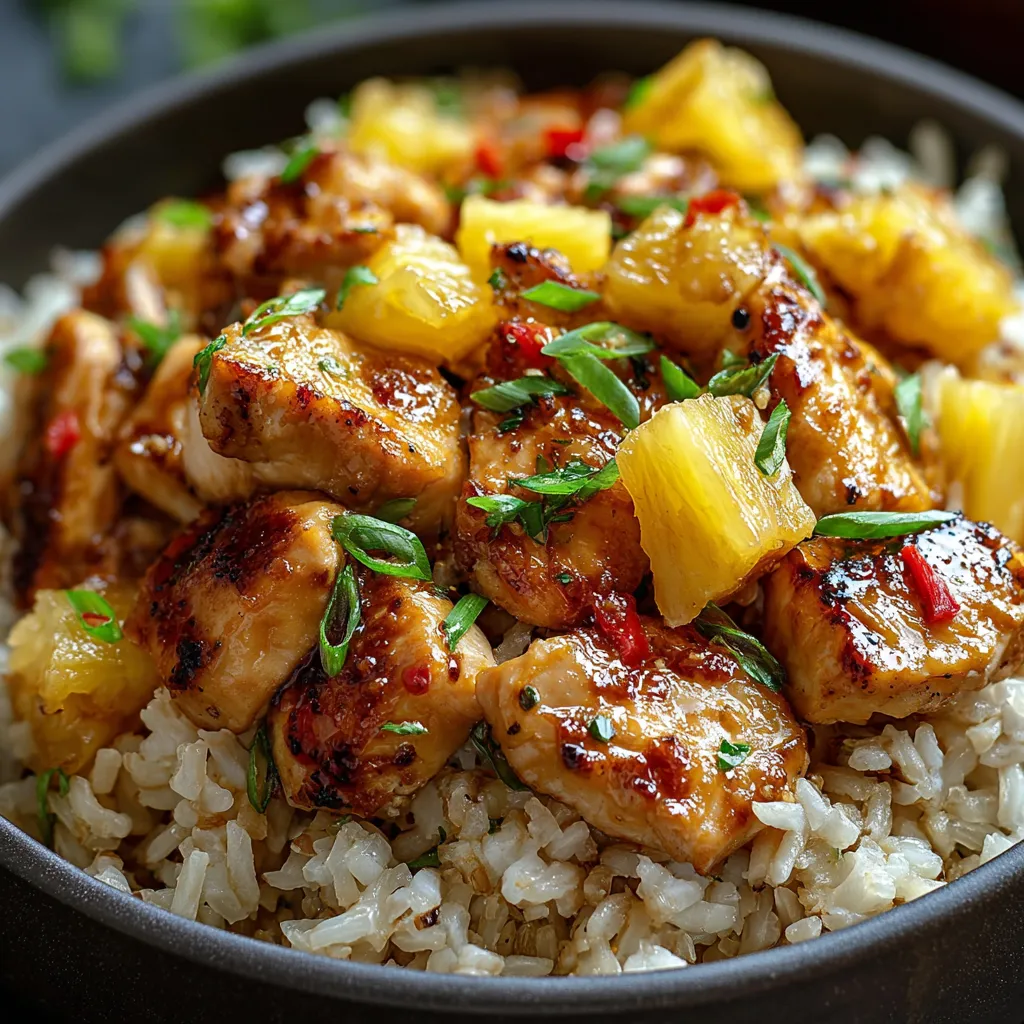 AMAZING PINEAPPLE CHICKEN AND RICE