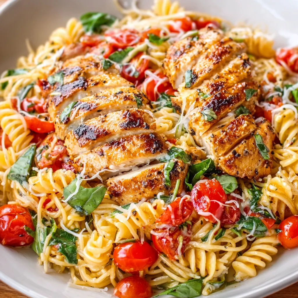 BEST BRUSCHETTA CHICKEN PASTA