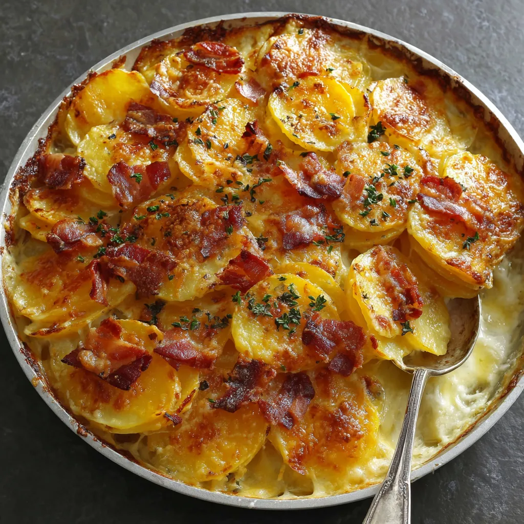 BEST CHEESY POTATO GRATIN CASSEROLE