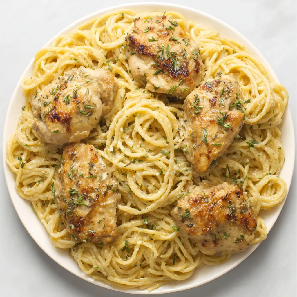 Delicious Chicken Garlic Parmesan Pasta dish served as a featured image.