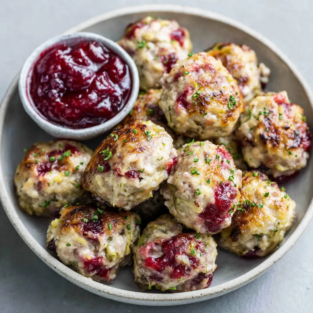 CRANBERRY TURKEY STUFFING BALLS PERFECT