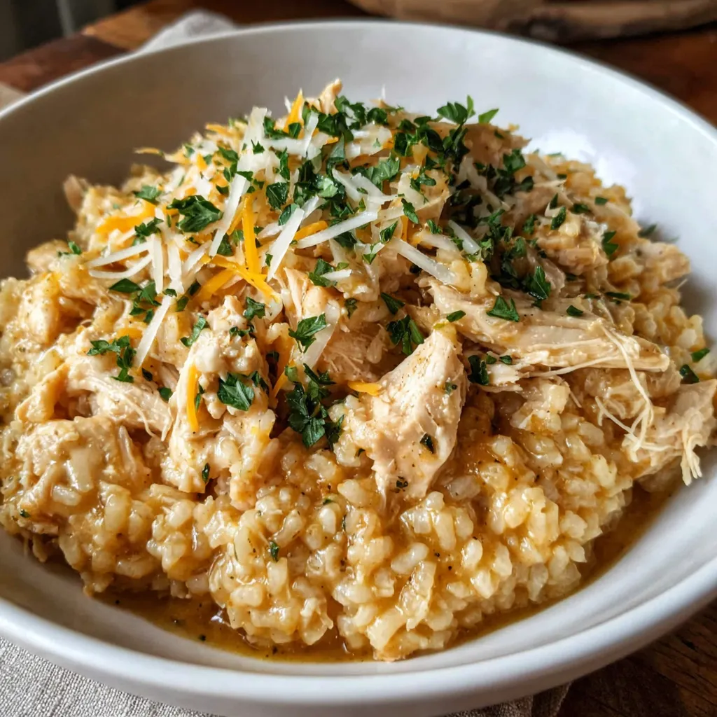 Crockpot Chicken And Rice is shown as a featured image for a recipe article.
