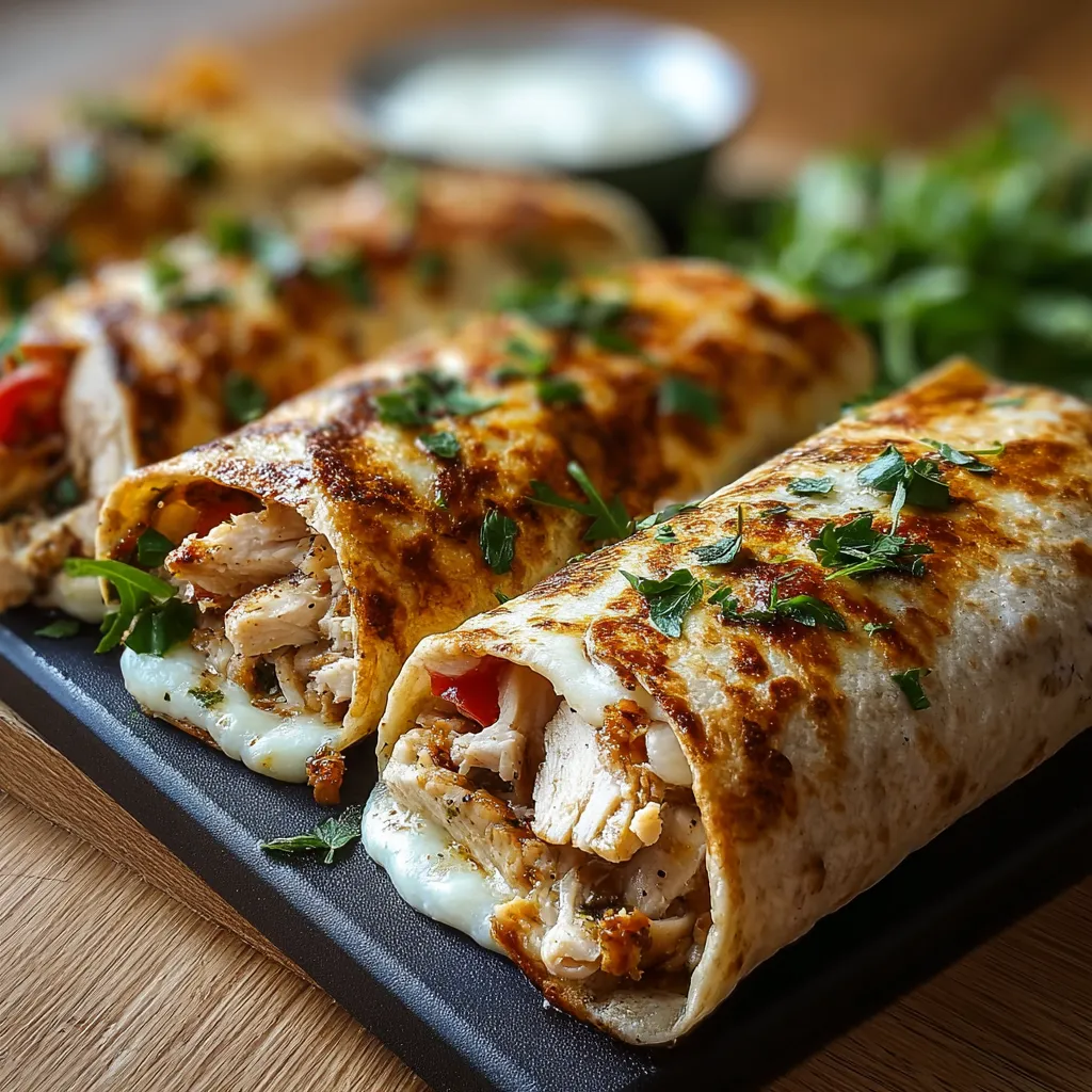 EASY CHICKEN MOZZARELLA WRAPS