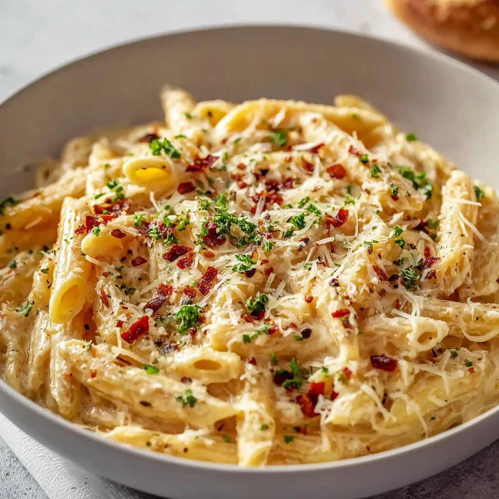 EASY CREAMY GARLIC PASTA