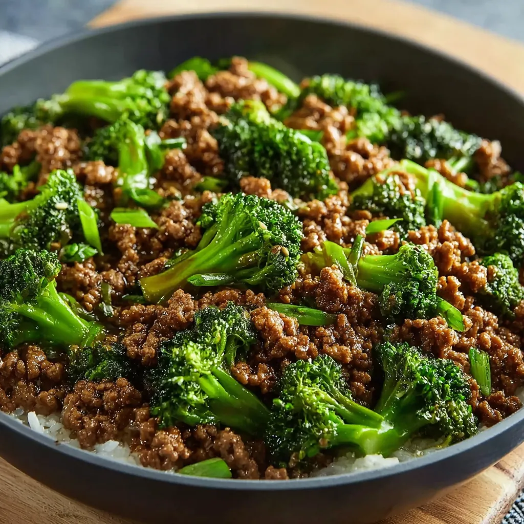 HONEY GARLIC GROUND BEEF BROCCOLI IRRESISTIBLE