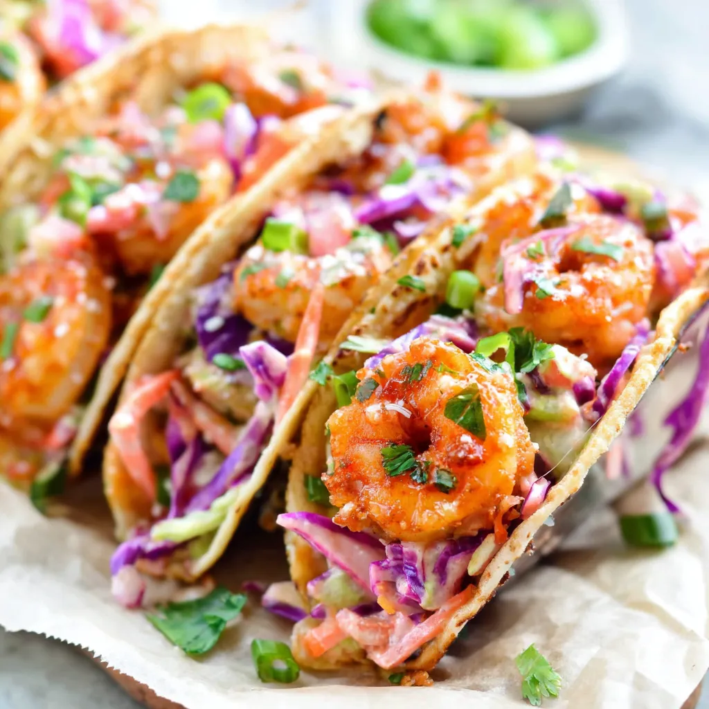 Featured Bang Bang Shrimp Taco showcasing crispy shrimp and flavorful sauce.