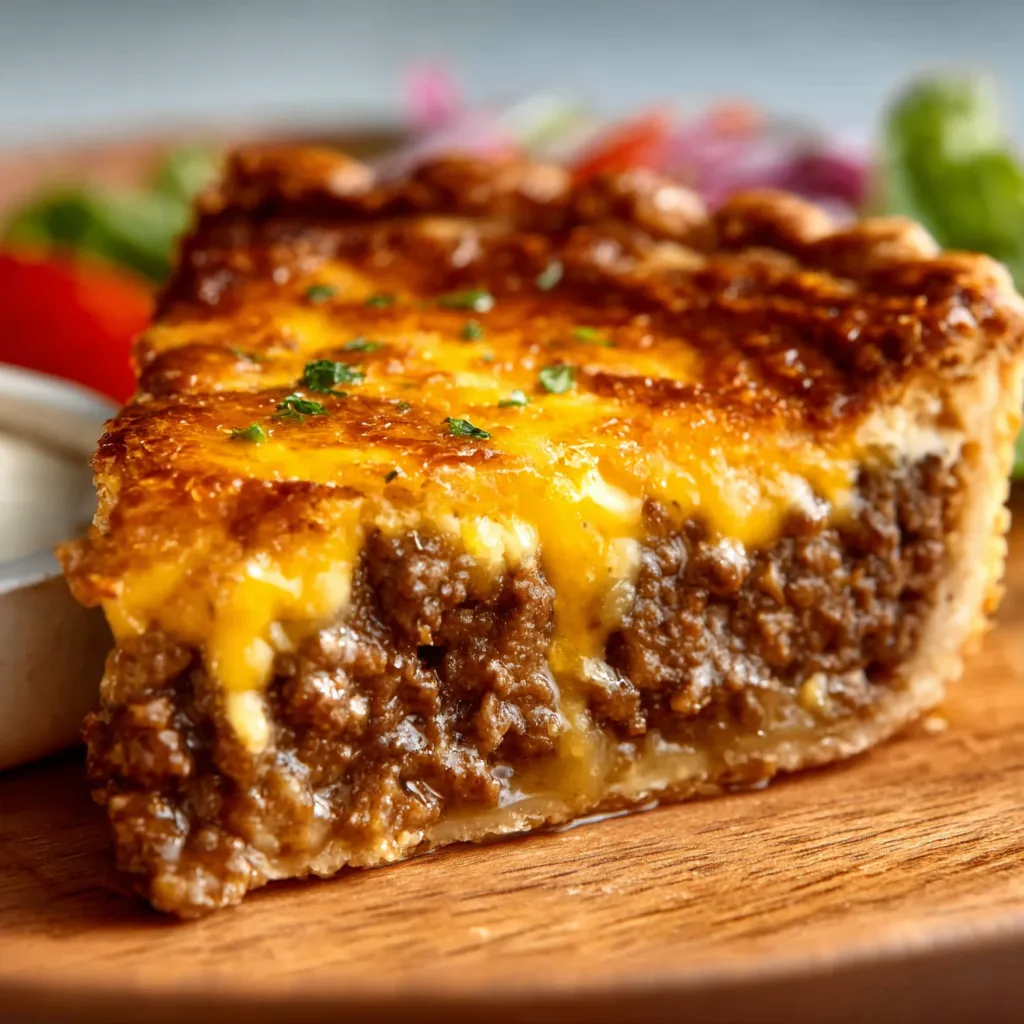 A delicious Cheeseburger Pie is shown as the featured image for the recipe article.