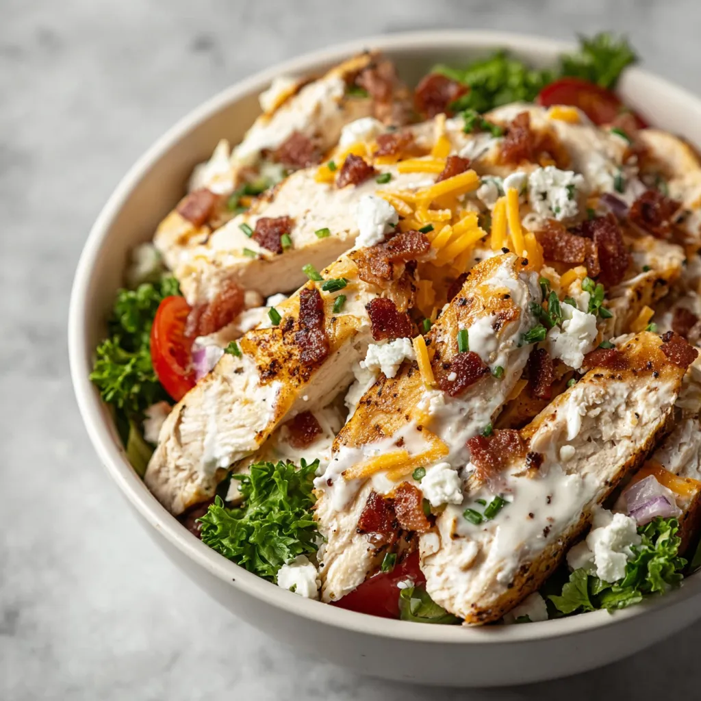 Close-up shot of a prepared Carnivore Chicken Salad, showcasing its texture and ingredients.
