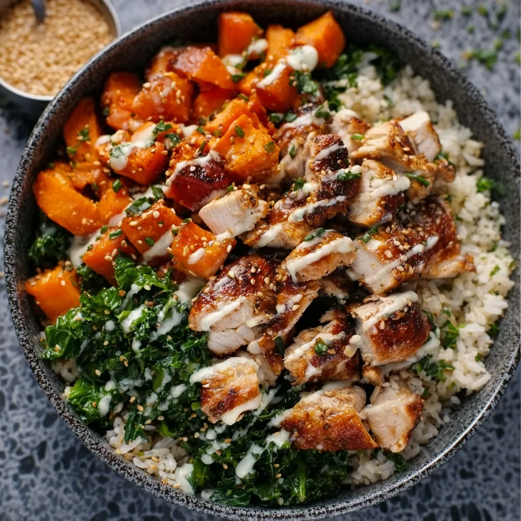 Alt text for second content image about Chicken Sweet Potato Rice Bowl
