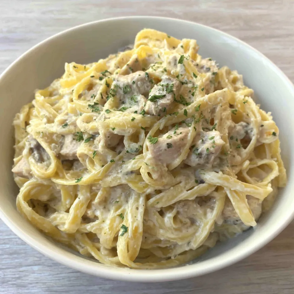 BEST HIGH PROTEIN CHICKEN ALFREDO