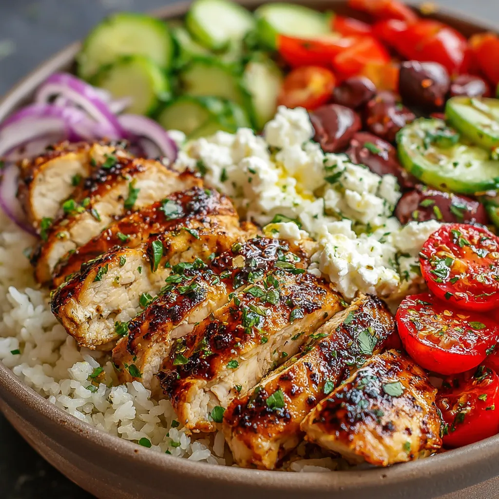 EASY MEDITERRANEAN GREEK CHICKEN BOWLS