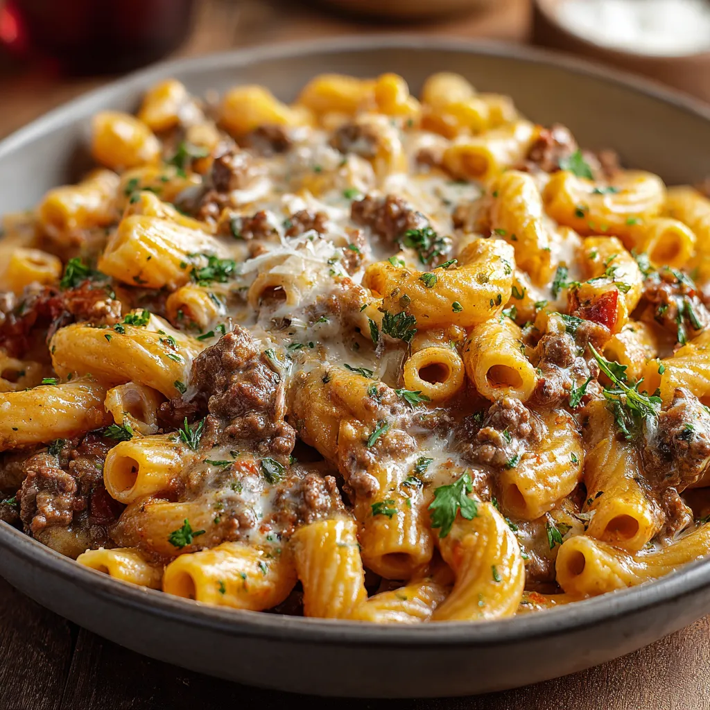 IRRESISTIBLE CREAMY BEEF PASTA