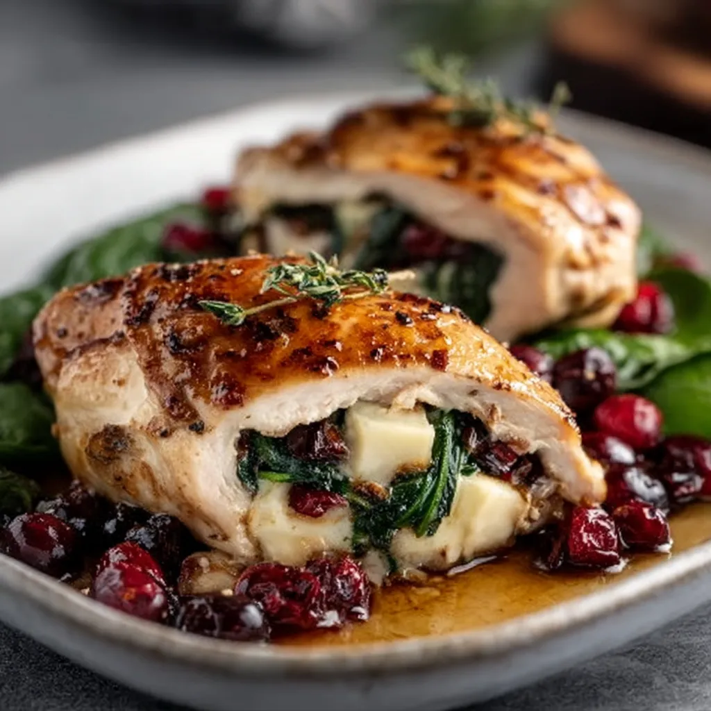 PERFECT CRANBERRY BRIE STUFFED CHICKEN