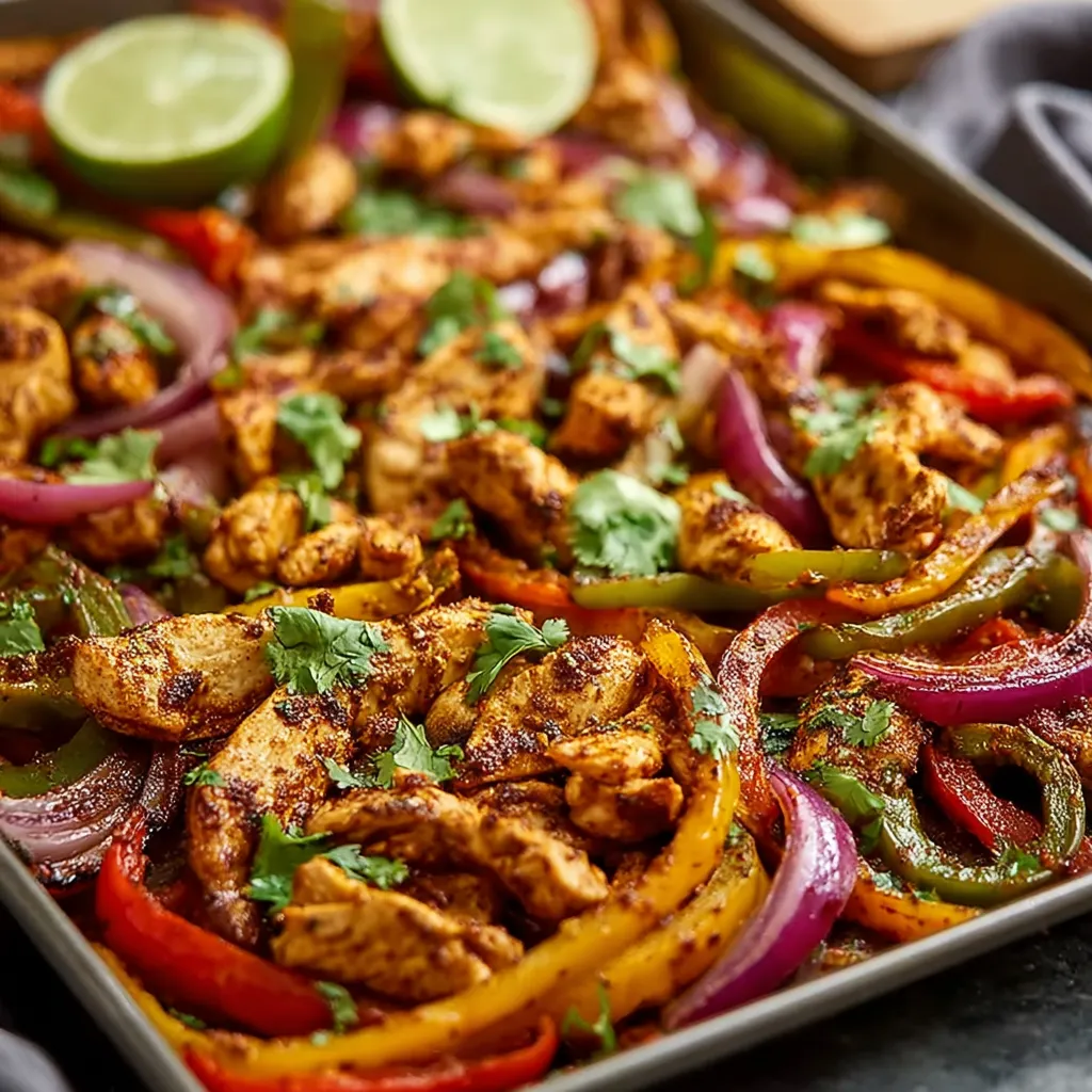 PERFECT SHEET PAN CHICKEN FAJITAS