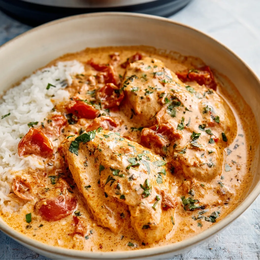 SLOW COOKER CREAMY TOMATO BASIL CHICKEN EASY