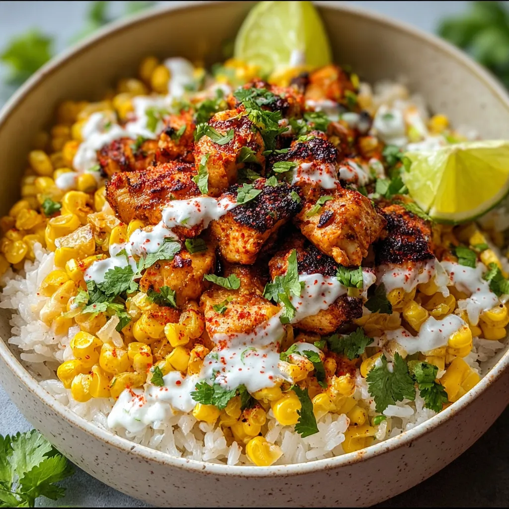 ULTIMATE STREET CORN CHICKEN RICE BOWL